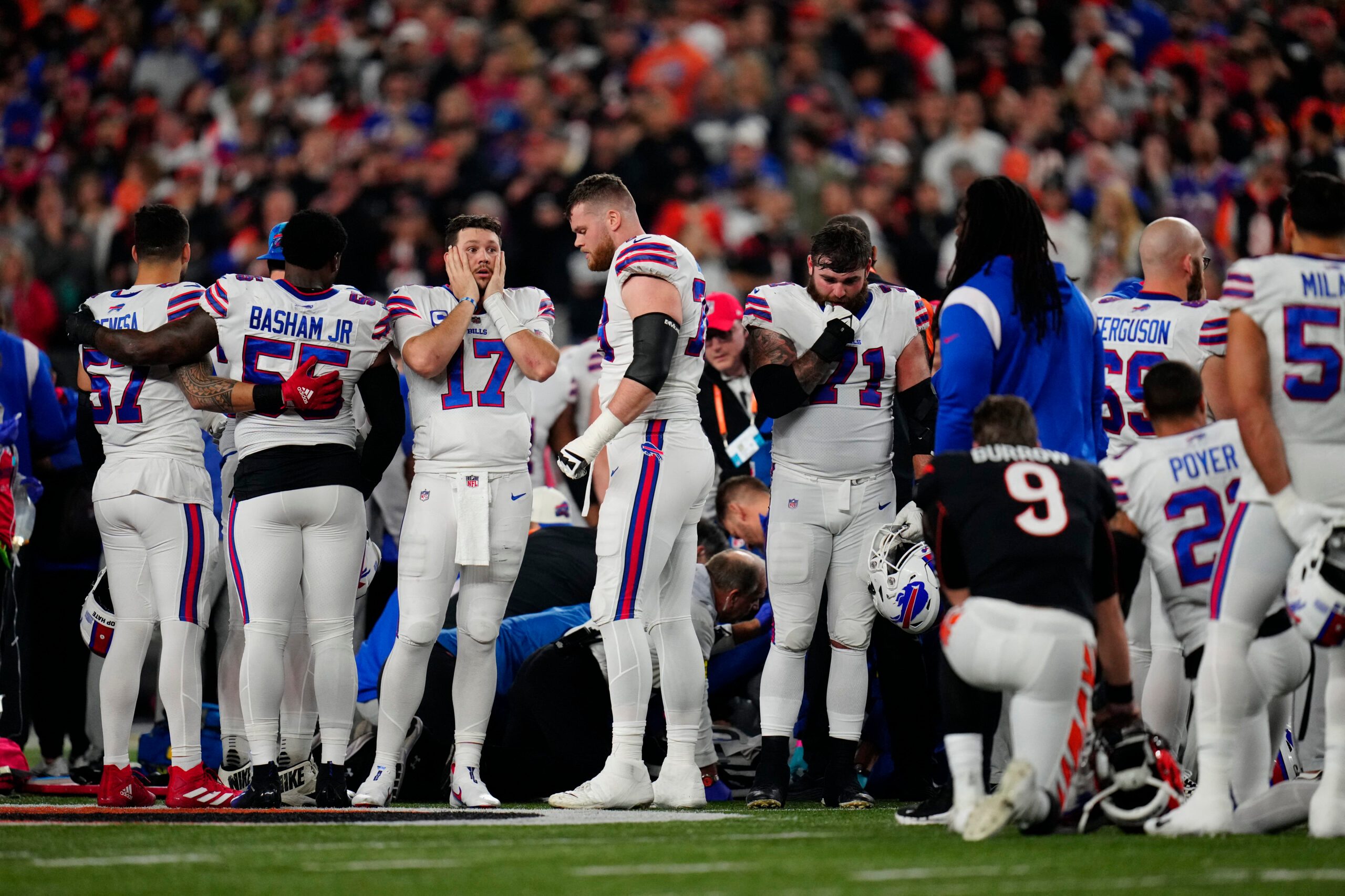 Buffalo’s Hamlin in critical condition after collapsing on field; game postponed