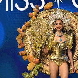 LOOK: Miss El Salvador dons golden bitcoin outfit at Miss Universe 2022 beauty pageant