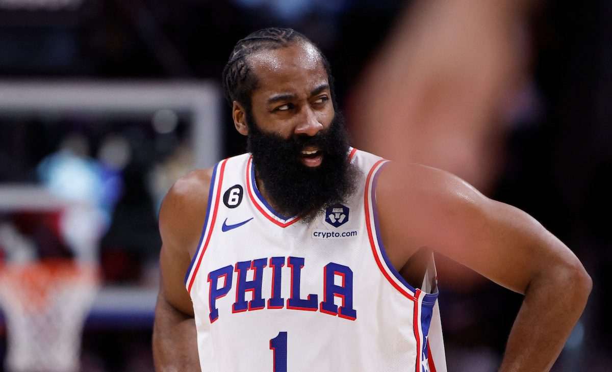 Without Embiid, Harden posts triple-double to lift 76ers past Pistons
