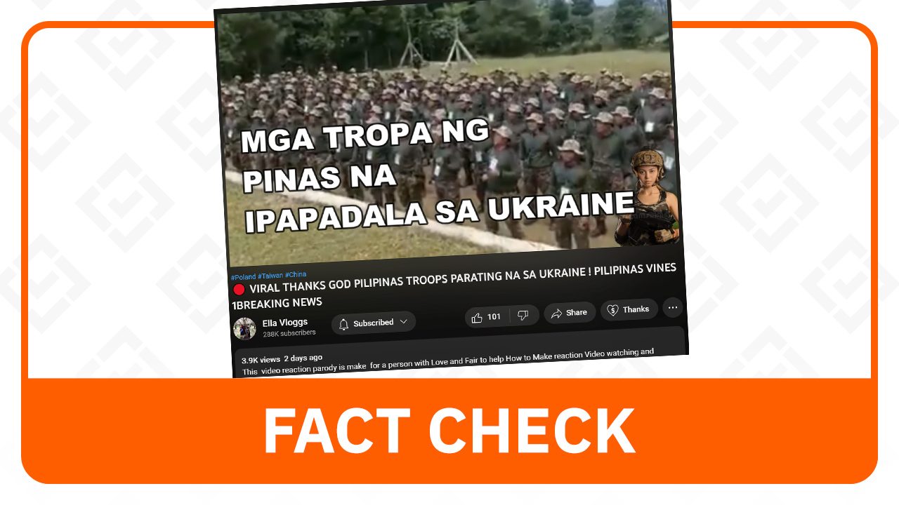 FACT CHECK: Philippines won’t send military troops to Ukraine