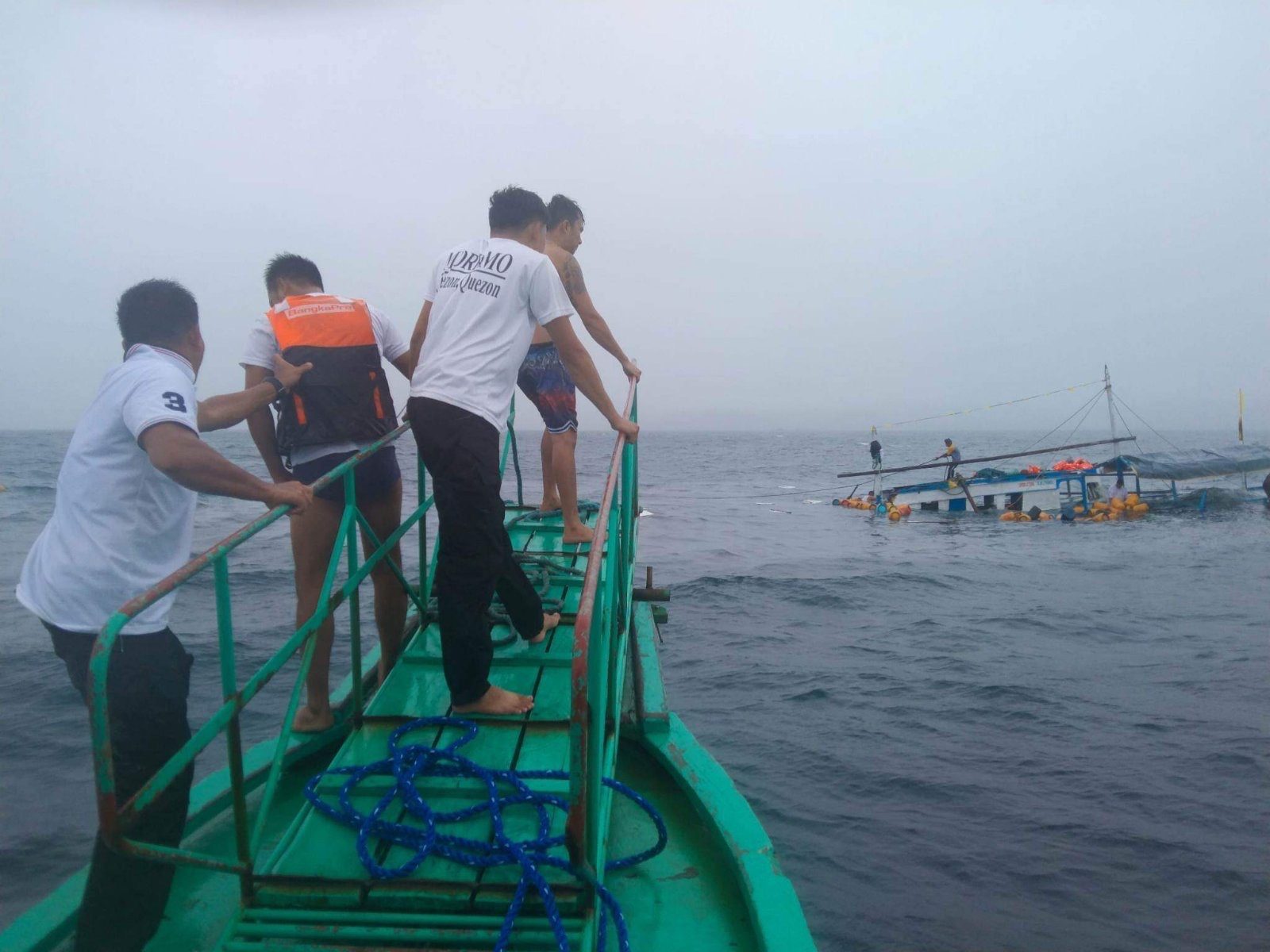 6 rescued as cargo boat sinks in Lamon Bay, Quezon