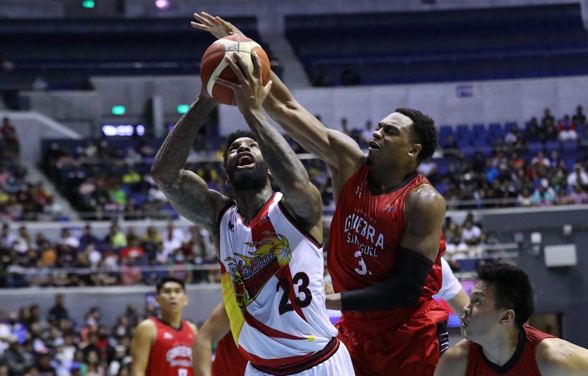 San Miguel outlasts Ginebra, spoils Brownlee milestone for 7th win