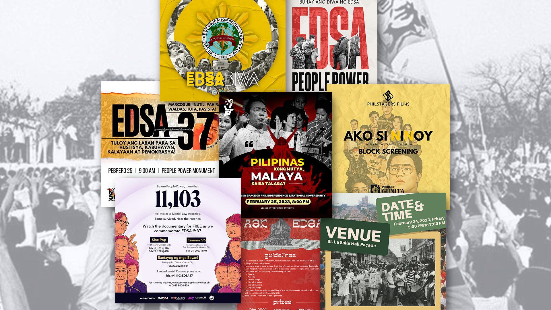 LIST: Protests and activities to commemorate 37th People Power anniversary