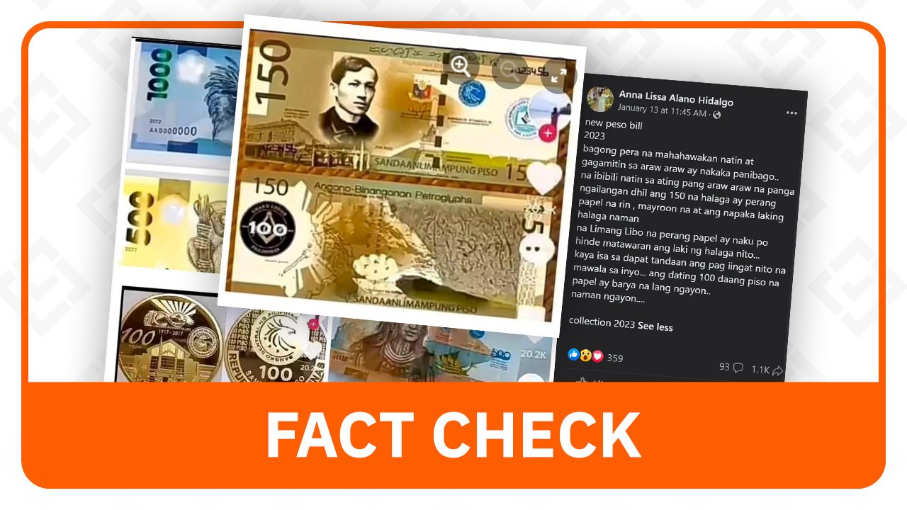 FACT CHECK: BSP didn’t release a P150 bill featuring Jose Rizal