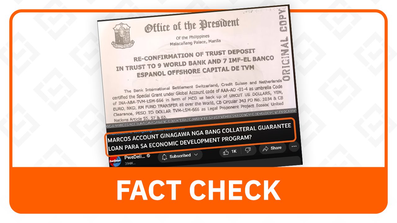 FACT CHECK: NEDA won’t use ‘Marcos World Bank accounts’ as collateral for project loans