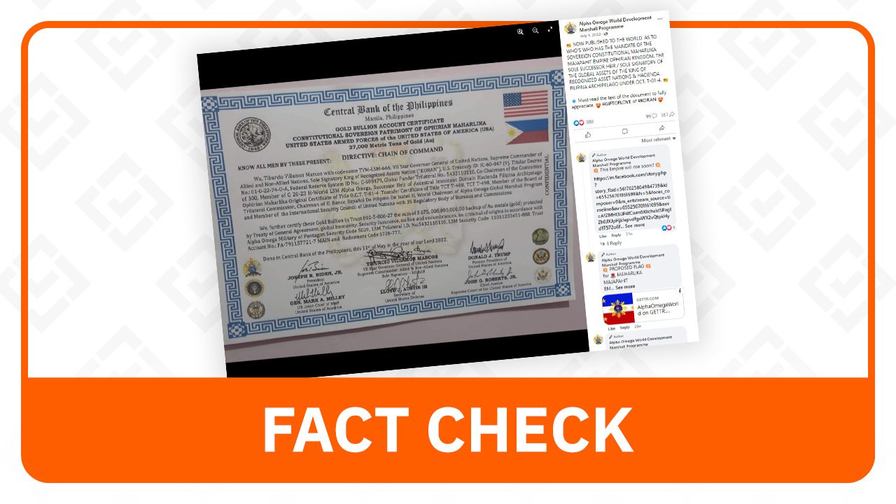 FACT CHECK: Wala ng CBP magmula pa noong 1993; pinalitan na ng Bangko Sentral