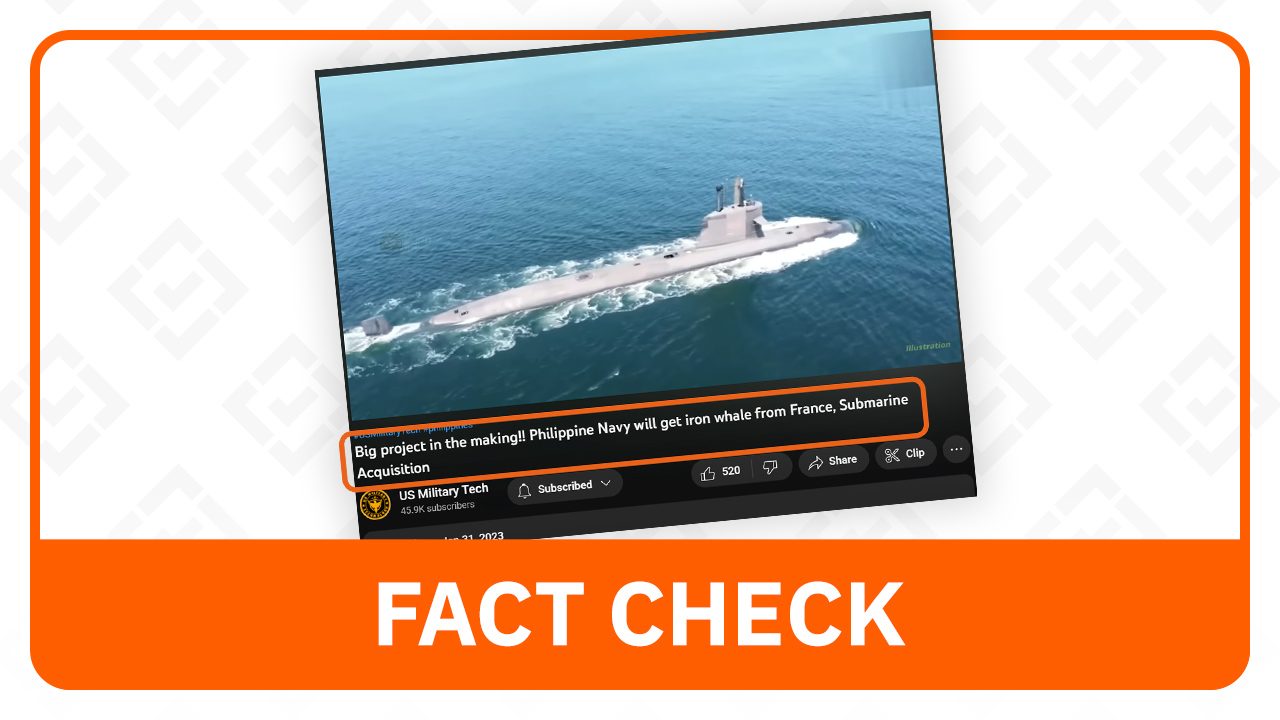 FACT CHECK: No news from PH Navy confirming French submarine acquisition