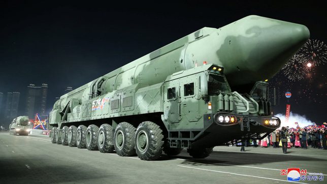 North Korea shows off largest-ever number of nuclear missiles at nighttime parade