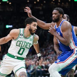 Severely shorthanded, Celtics still top 76ers