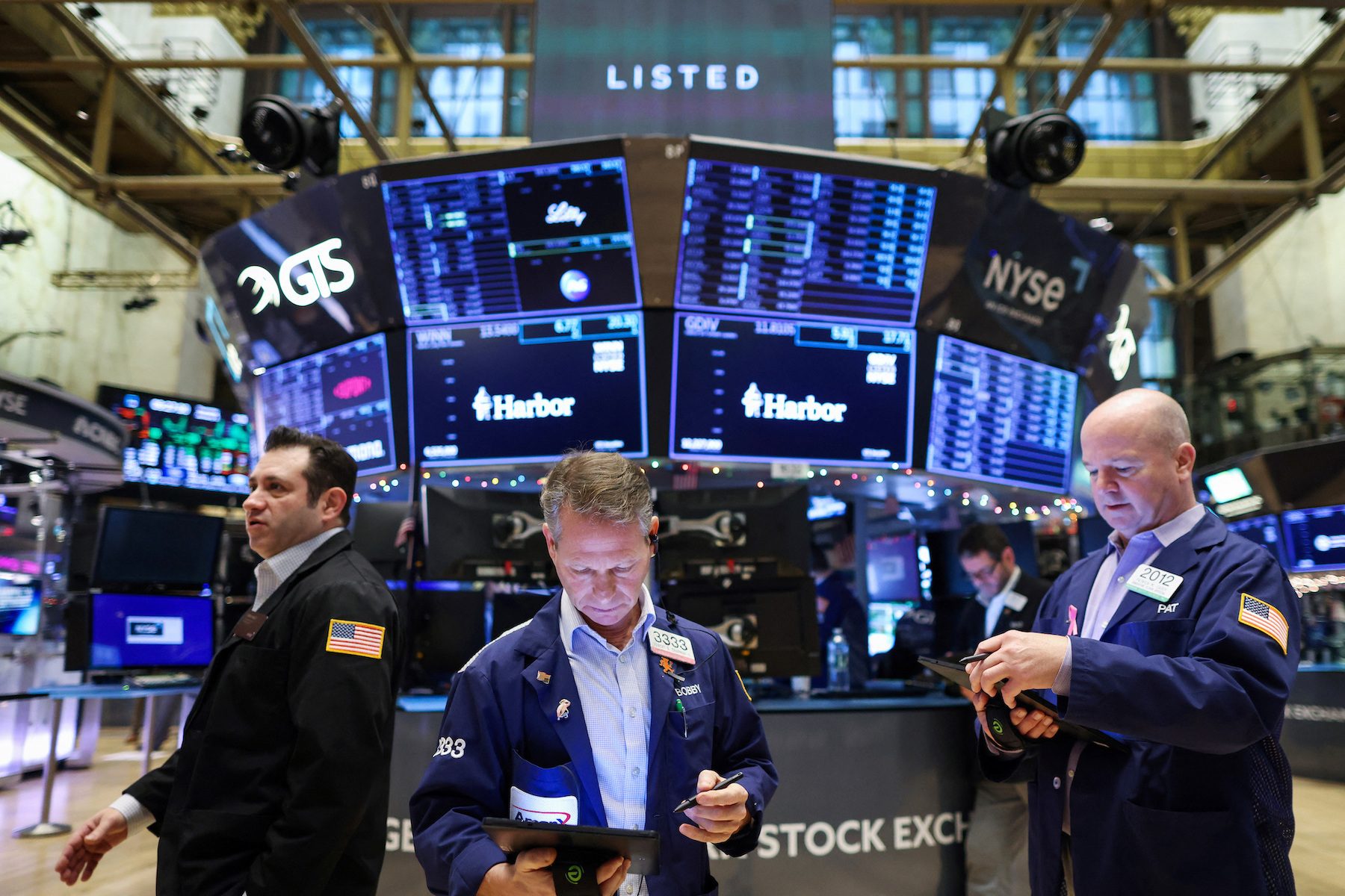 Stocks gain, yields dip after US data; Fed eyed