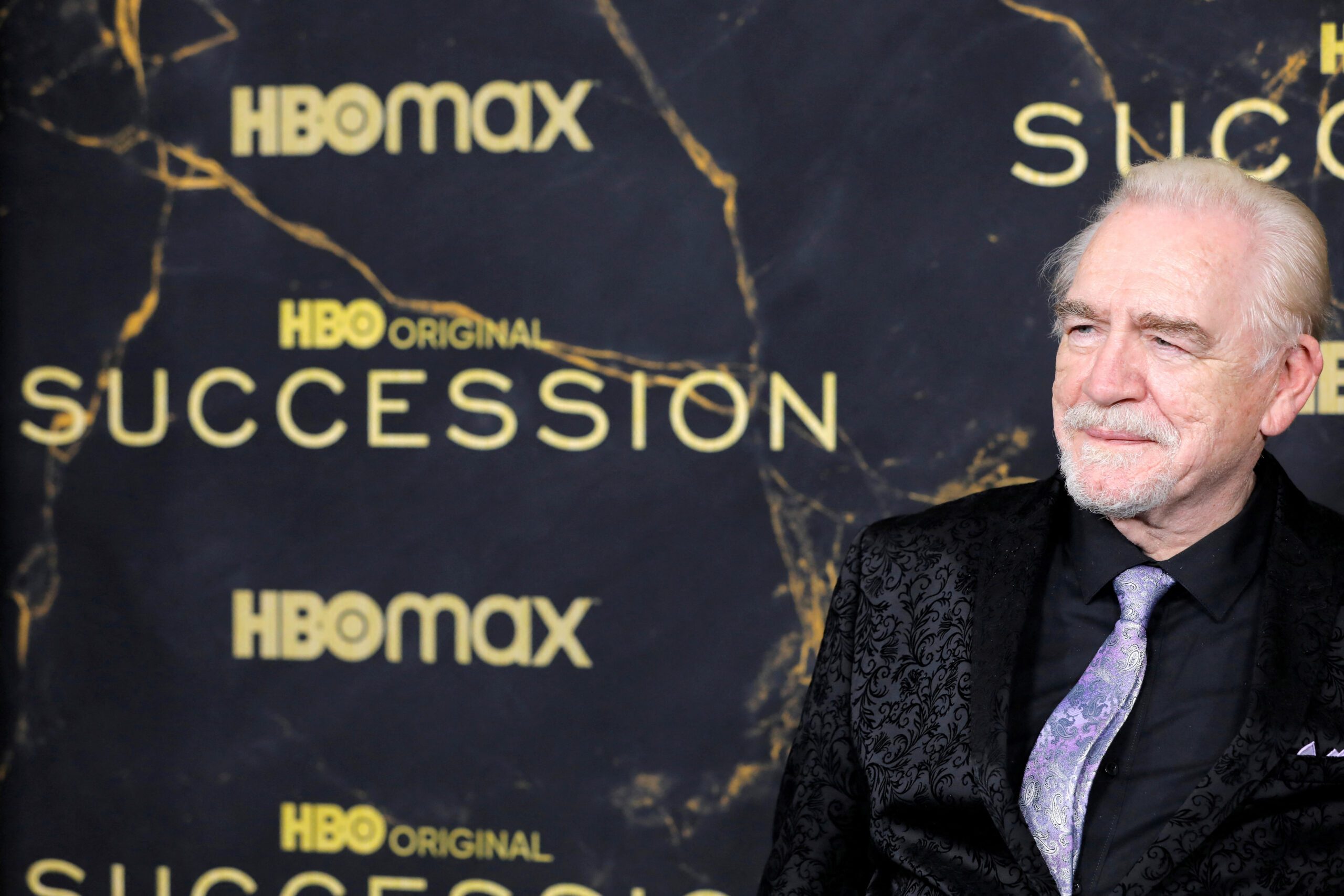 ‘Succession’ star Brian Cox gets into character at final season premiere