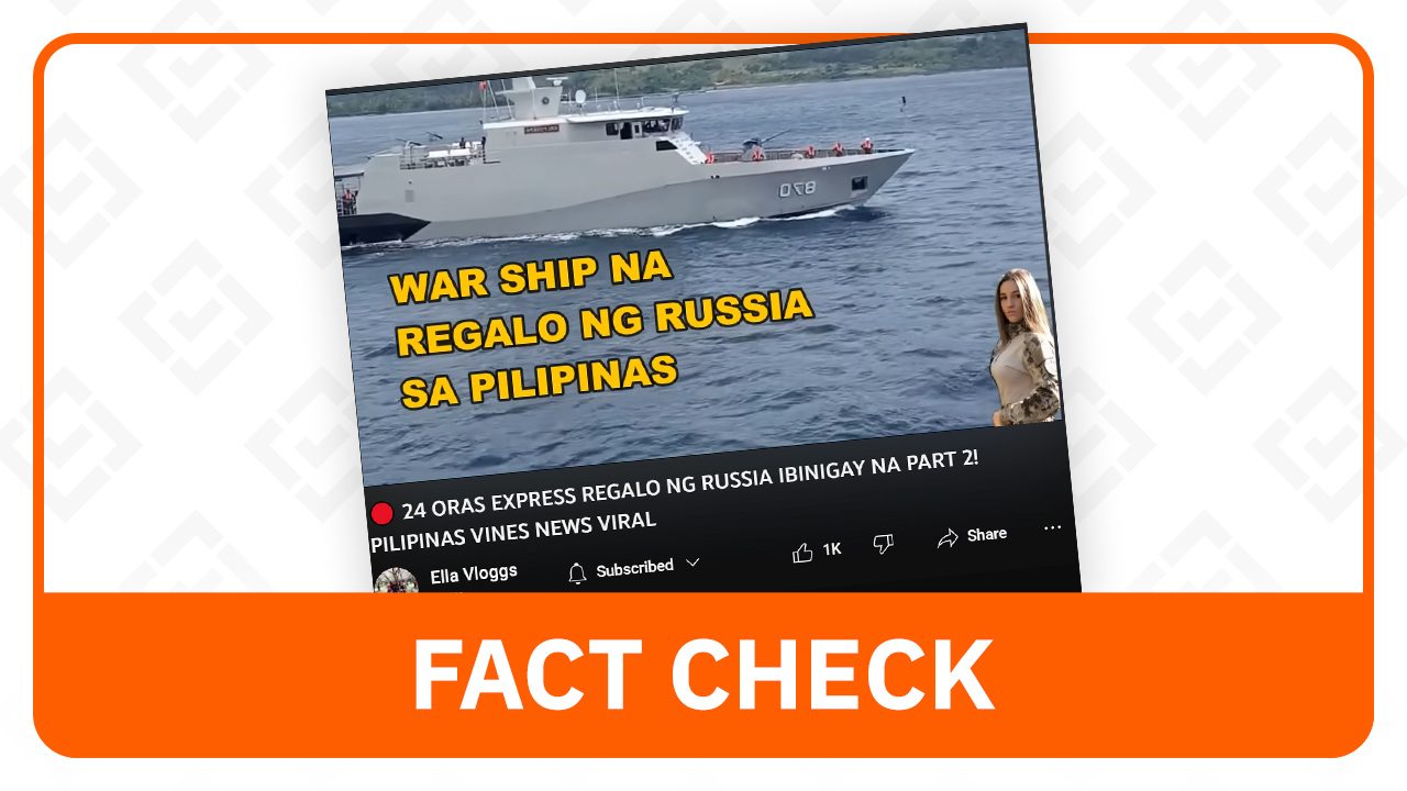 FACT CHECK: Video shows Indonesian Navy vessel, not a gift from Russia to PH