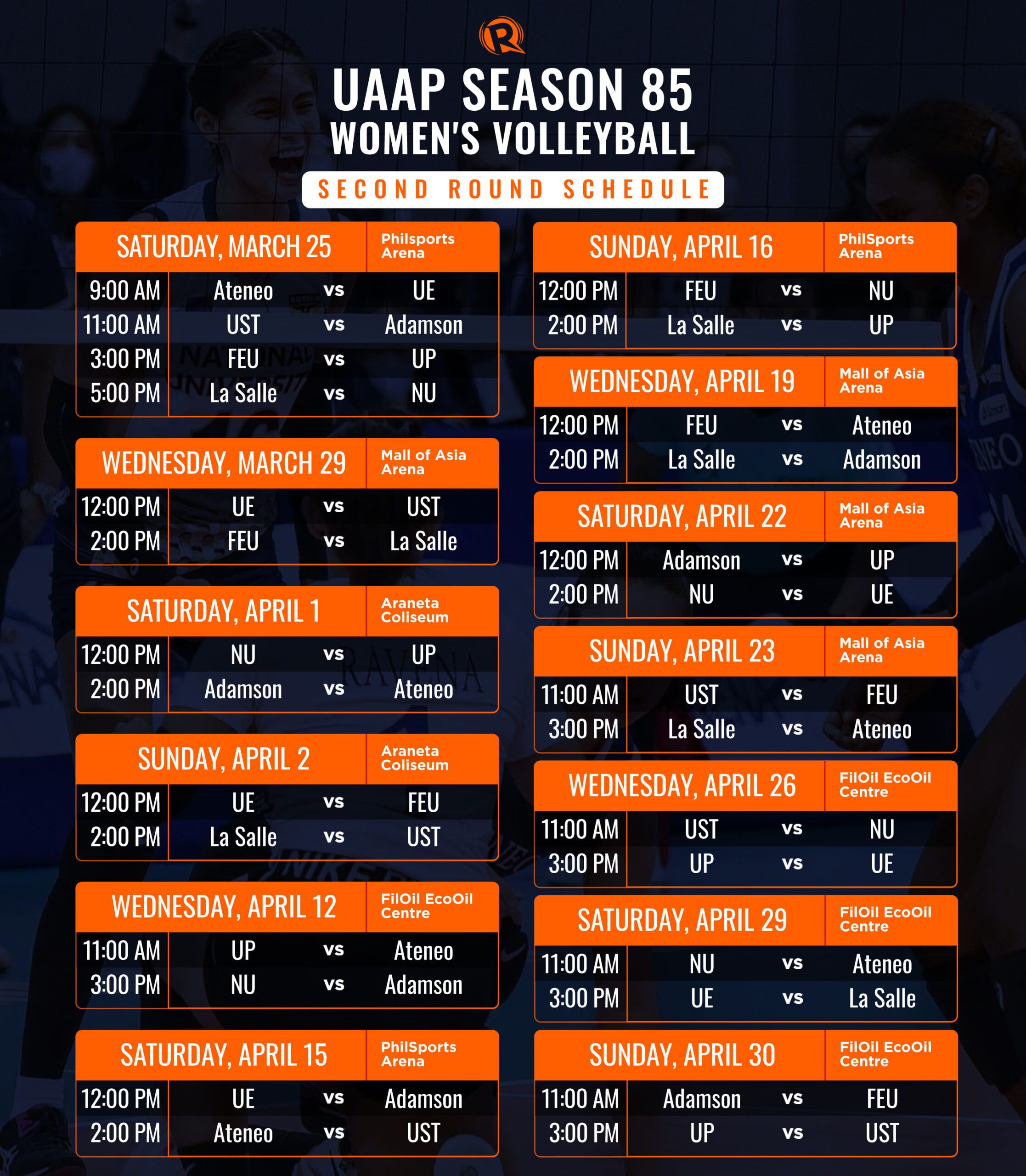 uaap womens volleyball live stream today