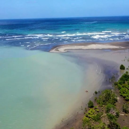 WATCH: Drone footage of oil spill in the waters of Pola, Oriental Mindoro