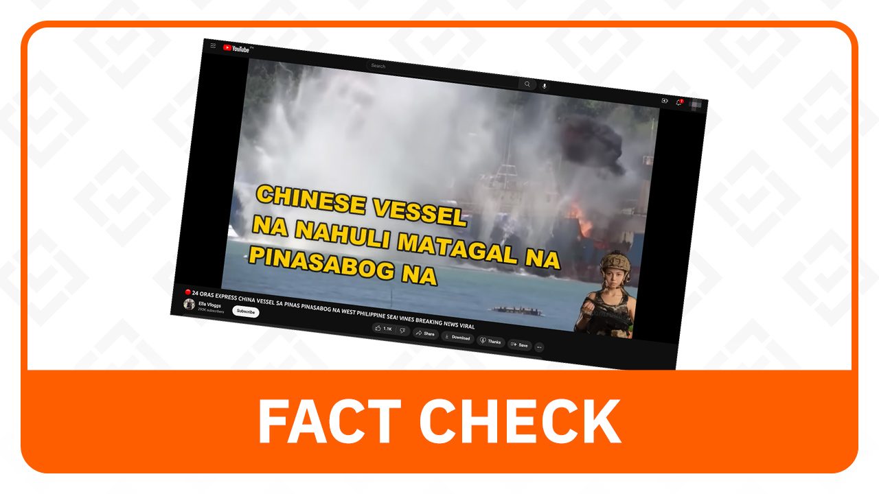 FACT CHECK: Ship sunk in footage is not an illegal Chinese vessel
