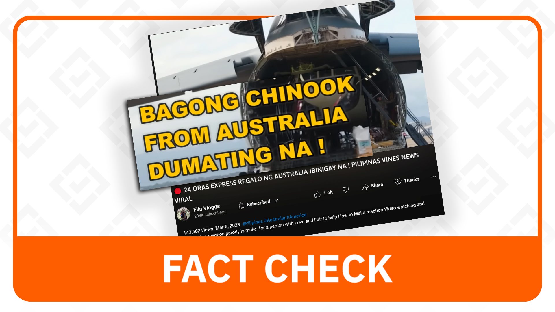 FACT CHECK: Australia didn’t donate a Chinook helicopter to the Philippines