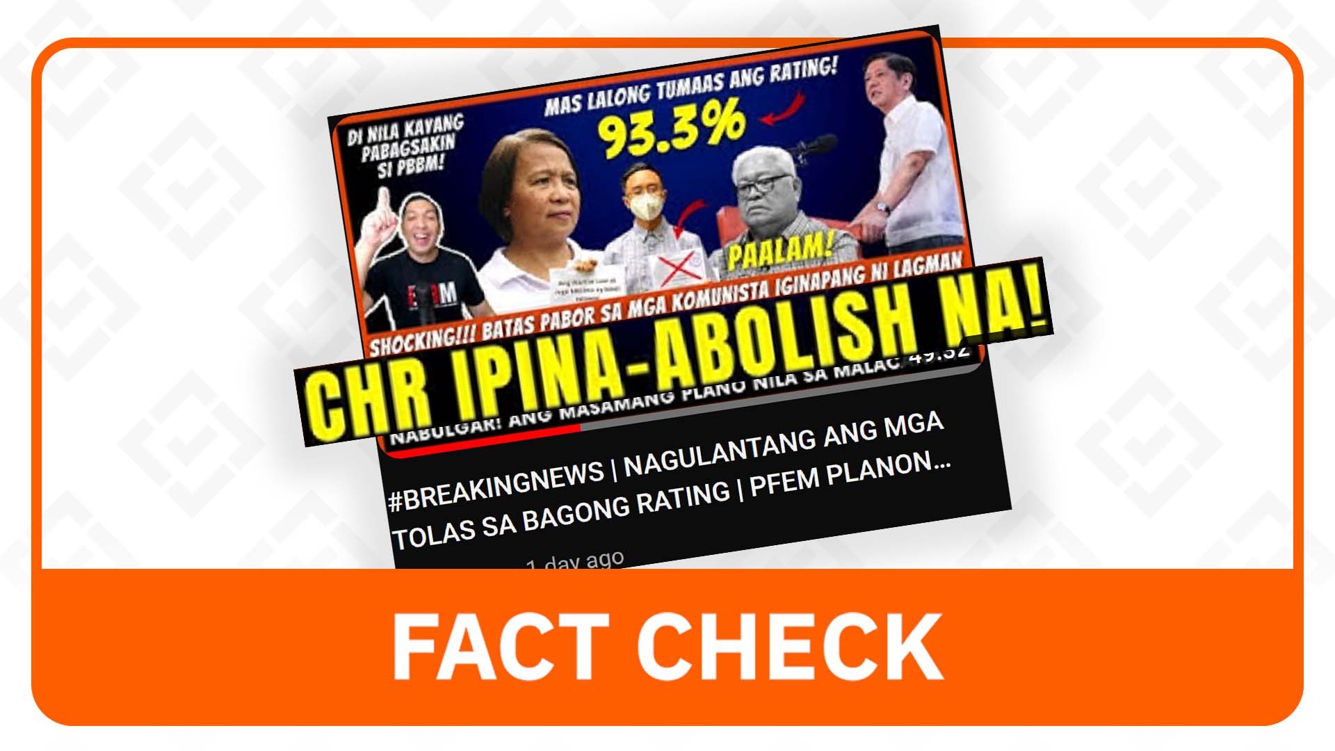 FACT CHECK: The PH gov’t is not abolishing the Commission on Human Rights