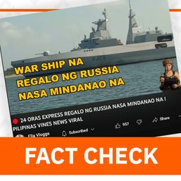FACT CHECK: Philippines has not received a warship from Russia