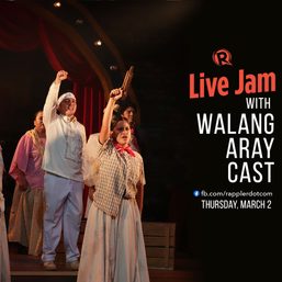 [WATCH] Rappler Live Jam: The cast of PETA’s ‘Walang Aray’