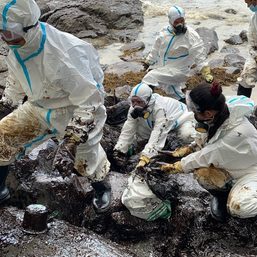 IN PHOTOS: Oil spill cleanup in Buhay na Tubig, Oriental Mindoro