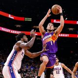 Suns snap skid with rout of 76ers
