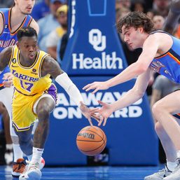 Missing 2 superstars, Lakers get past Thunder
