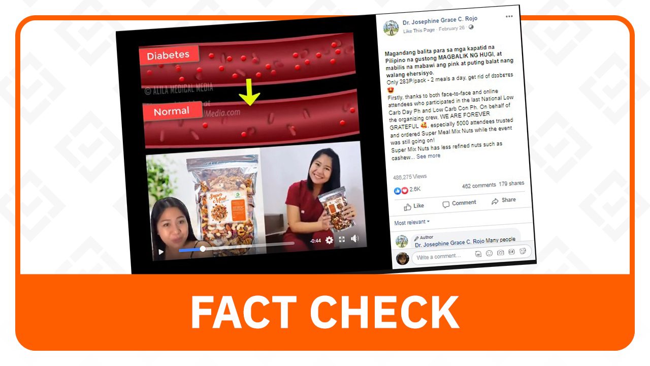FACT CHECK: Ad of unregistered nut product misrepresents endorsement by Filipino doctor