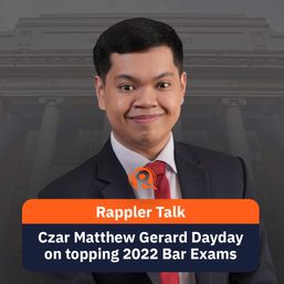 Rappler Talk: Czar Matthew Gerard Dayday on topping the 2022 Bar Exams