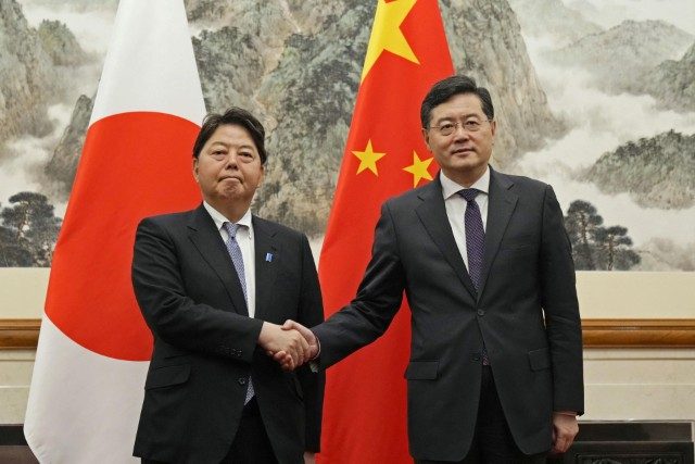 Japan’s foreign minister urges China to release detained national
