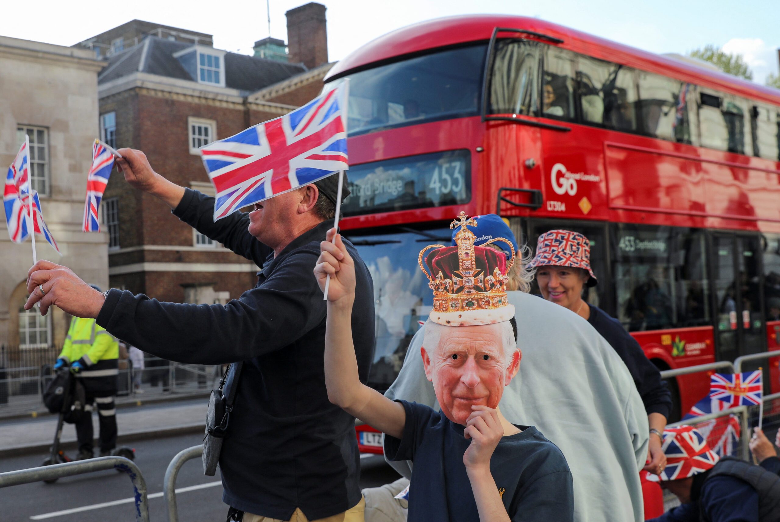Crowds gather in London for moment in history as King Charles is crowned