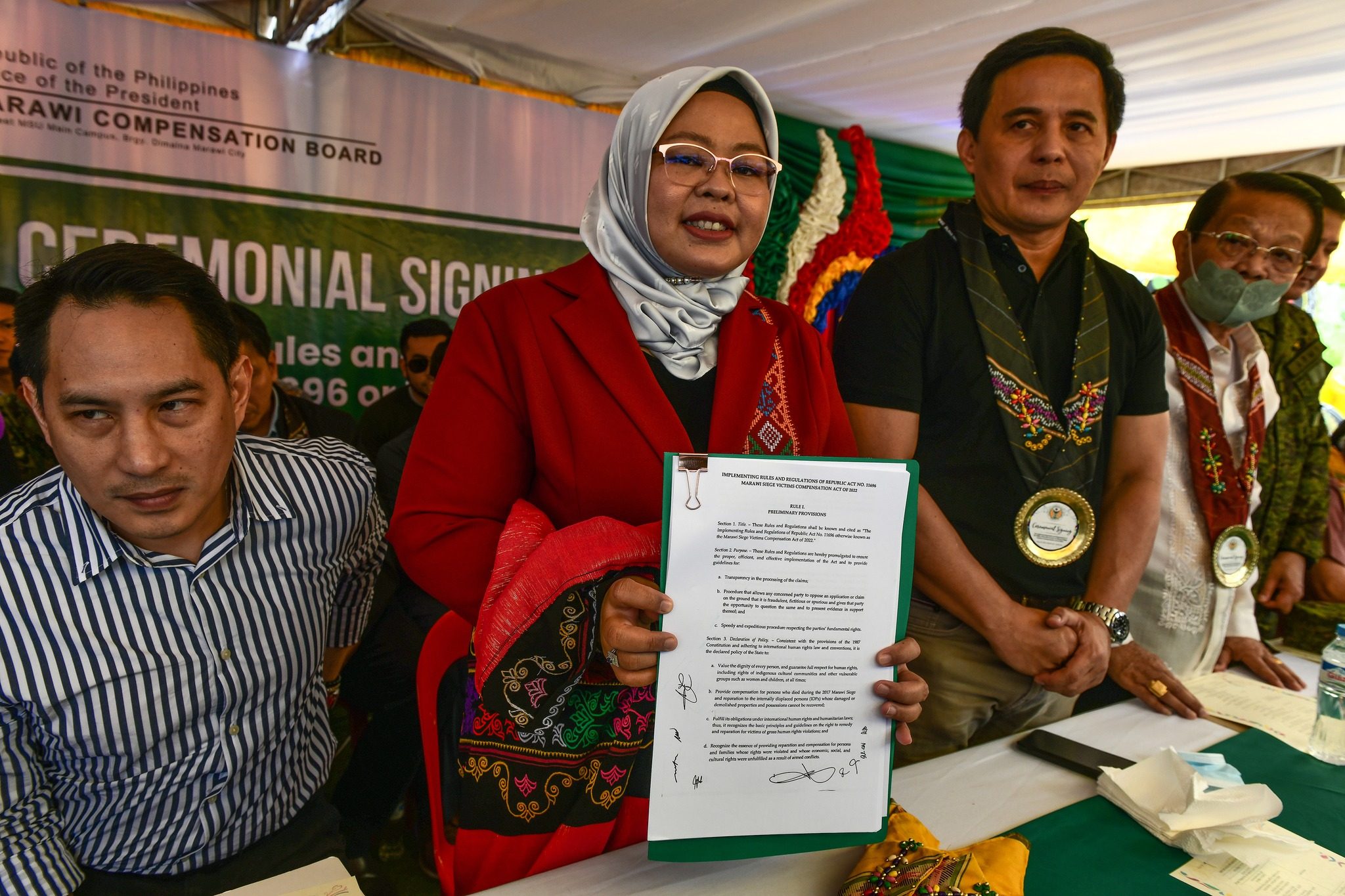 Marawi Compensation Board signs compensation law’s implementation rules