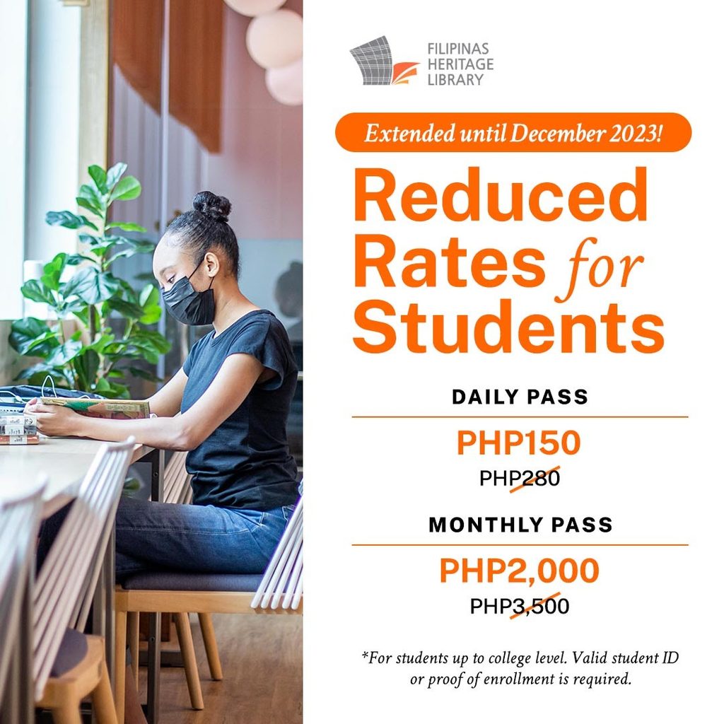 Perpustakaan Pusaka Filipina memperpanjang pengurangan tarif untuk siswa hingga Desember 2023