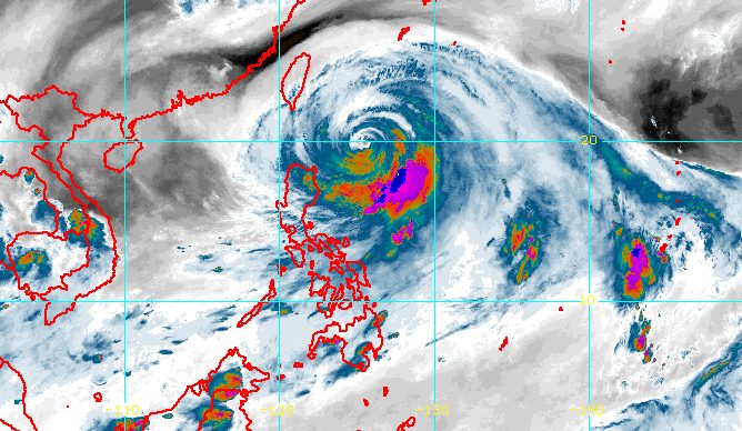 Typhoon Betty moves slowly over waters east of Batanes