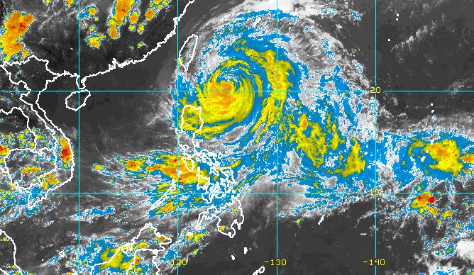 Typhoon Betty starts slowly heading north, away from Luzon