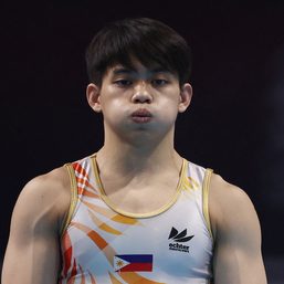 Yulo reaches floor exercise final in Baku World Cup, but parallel bars title defense in jeopardy