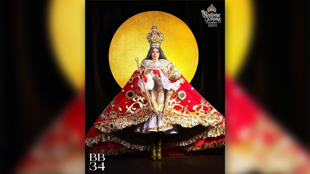 Controversy arises as Binibining Pilipinas bet dons Santo Niño costume