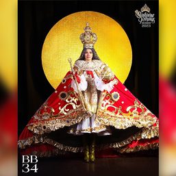 Controversy arises as Binibining Pilipinas bet dons Santo Niño costume
