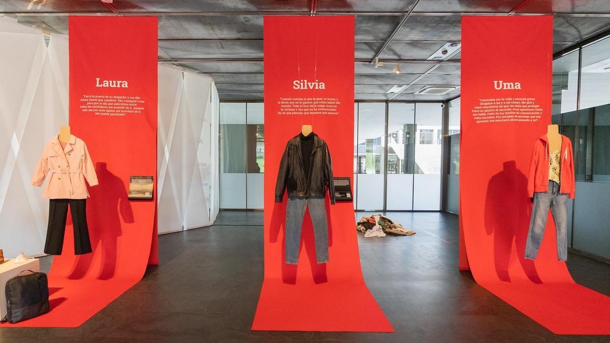 ‘What were you wearing?’: Madrid exhibit latest to use art as tool for recovery of rape victims