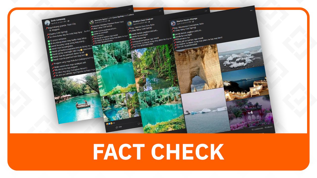 FACT CHECK: Posts promoting hidden cold springs in Capiz and Iloilo