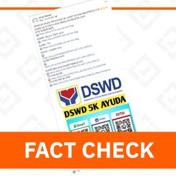 FACT CHECK: DSWD does not provide cash assistance for completing SIM card registration