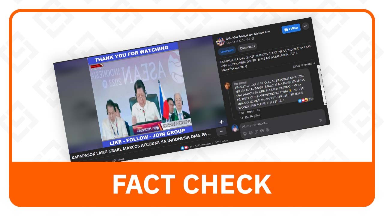 FACT CHECK: Marcos did not discuss family’s gold bullion account at 42nd ASEAN Summit