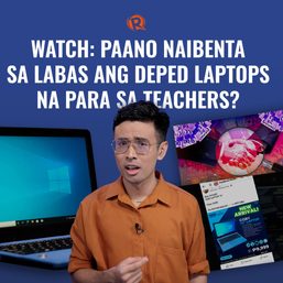 WATCH: Paano naibenta sa labas ang DepEd laptops na para sa teachers?