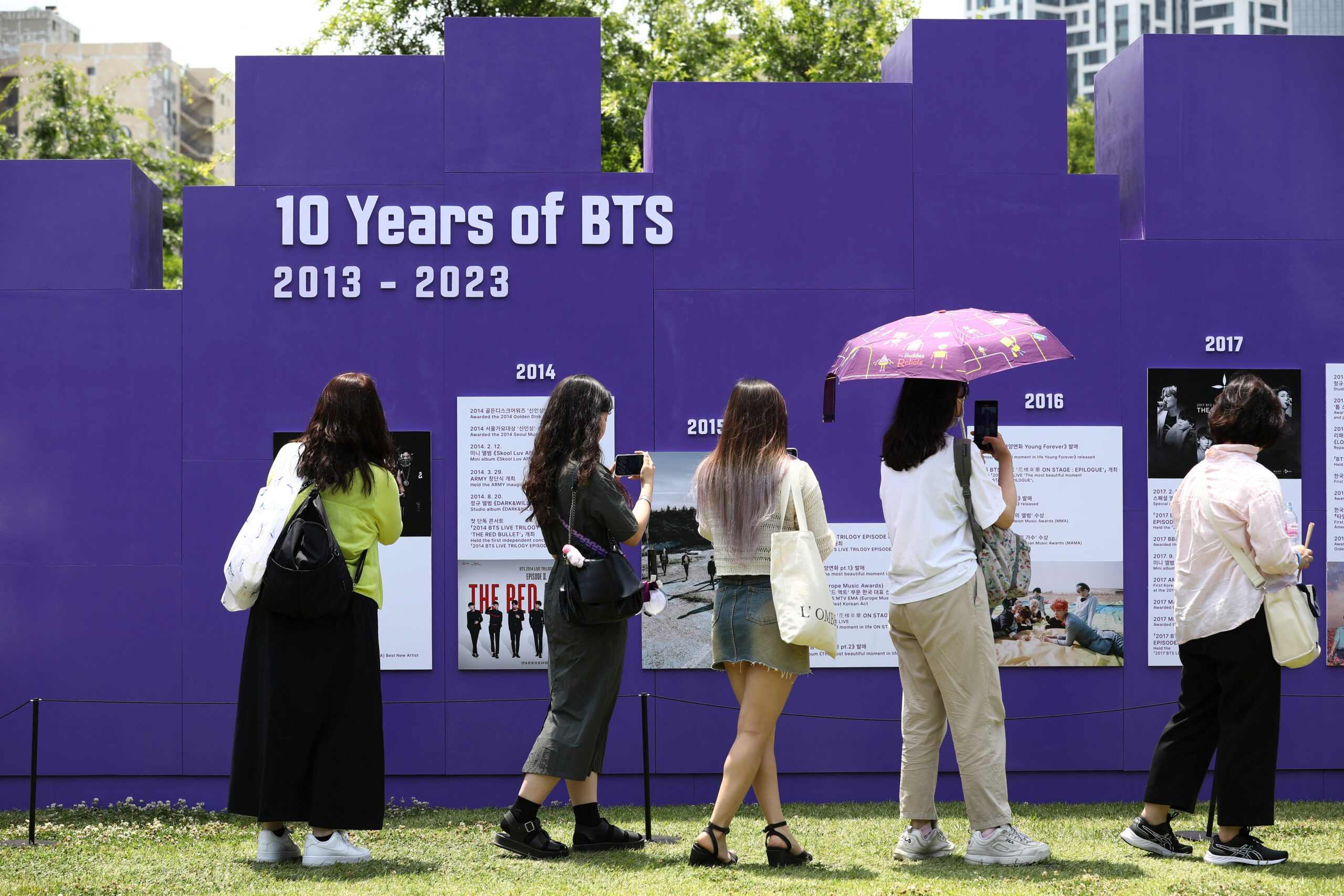 Seoul hosts large crowds as BTS fans celebrate 10th anniversary