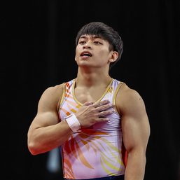 Carlos Yulo defends vault crown in Asian championships despite stumble