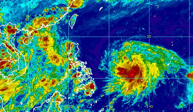 Tropical Depression Chedeng slightly intensifies while almost stationary