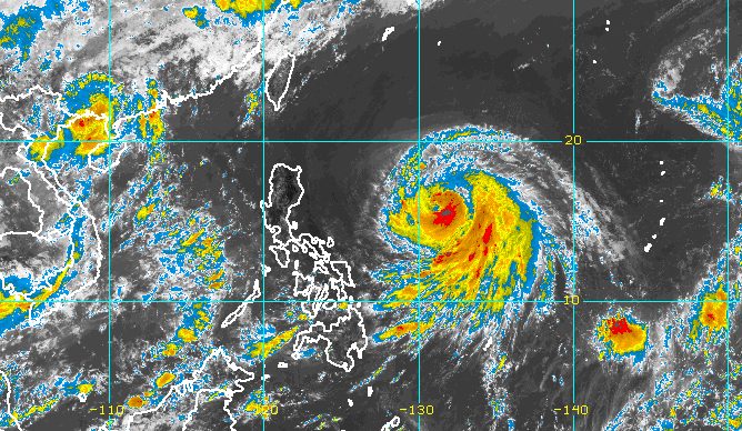 Severe Tropical Storm Chedeng gains strength over Philippine Sea