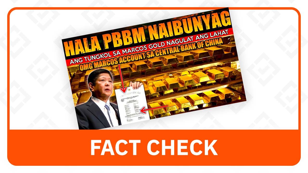 FACT CHECK: Video doesn’t show evidence of Marcos revealing family’s gold account