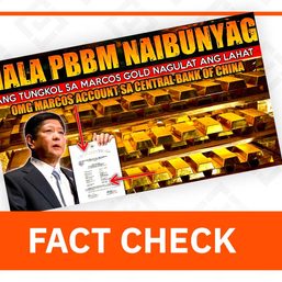 FACT CHECK: Video doesn’t show evidence of Marcos revealing family’s gold account