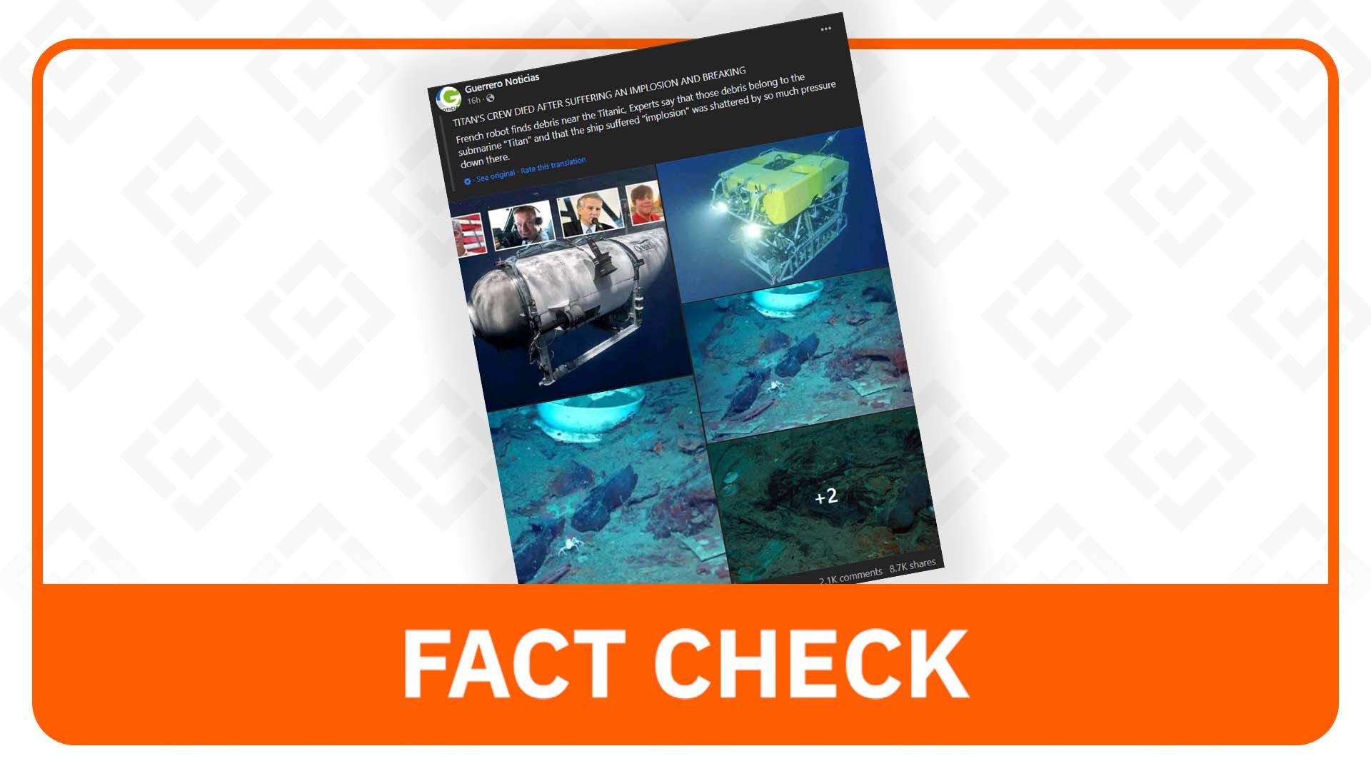 FACT CHECK: Facebook post shows no real images of Titan submersible wreckage