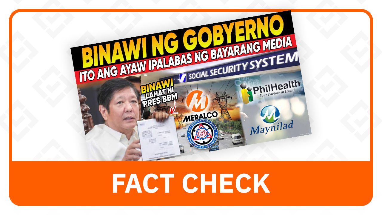 FACT CHECK: Video does not show gov’t takeover of Meralco, Maynilad